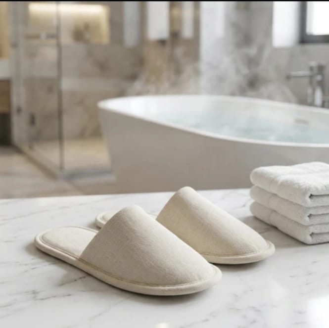 Biodegradable luxury custom hotel slippers